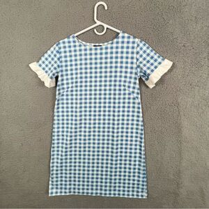 SAILOR SAILOR WOMENS MARINA DRESS BLUE AND WHITE CHECK SIZE S